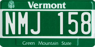 VT license plate NMJ158