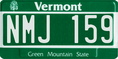VT license plate NMJ159