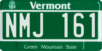 VT license plate NMJ161