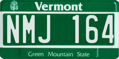 VT license plate NMJ164