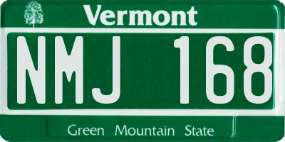 VT license plate NMJ168