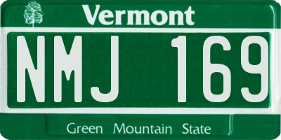 VT license plate NMJ169