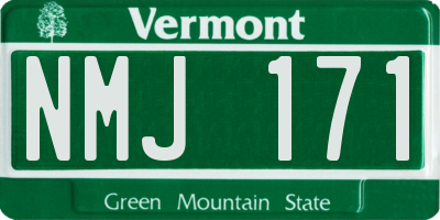 VT license plate NMJ171