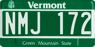 VT license plate NMJ172