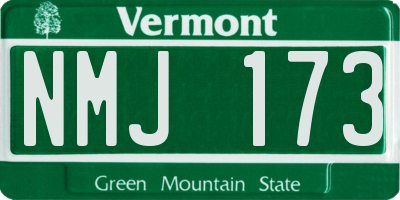 VT license plate NMJ173