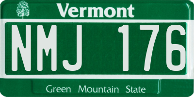 VT license plate NMJ176