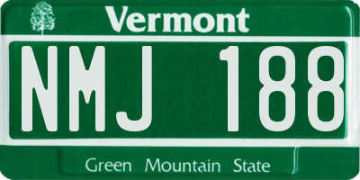 VT license plate NMJ188