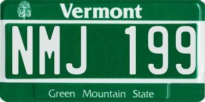 VT license plate NMJ199