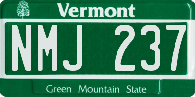 VT license plate NMJ237