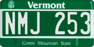 VT license plate NMJ253