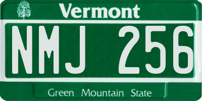 VT license plate NMJ256
