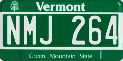 VT license plate NMJ264