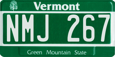 VT license plate NMJ267