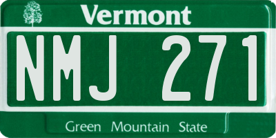 VT license plate NMJ271