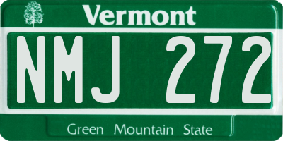 VT license plate NMJ272