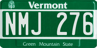 VT license plate NMJ276