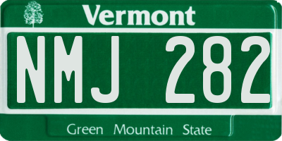 VT license plate NMJ282