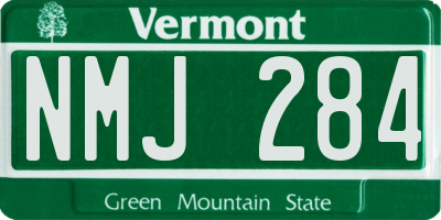 VT license plate NMJ284