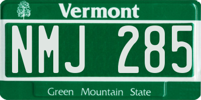 VT license plate NMJ285