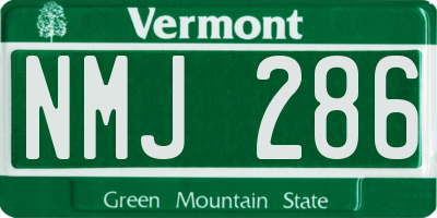 VT license plate NMJ286