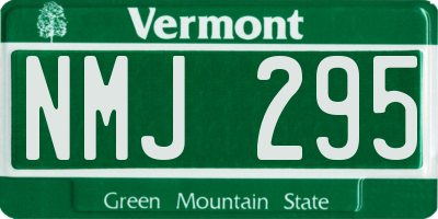 VT license plate NMJ295