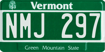 VT license plate NMJ297