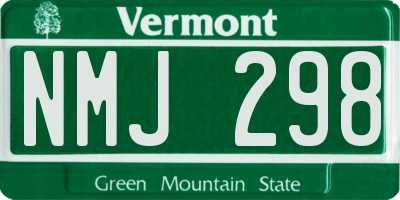 VT license plate NMJ298