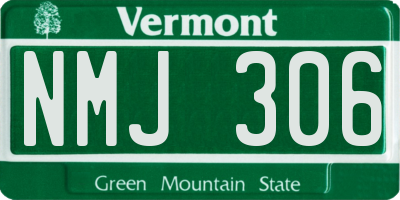 VT license plate NMJ306