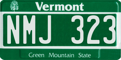 VT license plate NMJ323