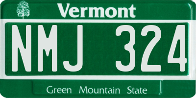 VT license plate NMJ324