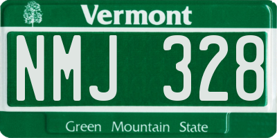 VT license plate NMJ328