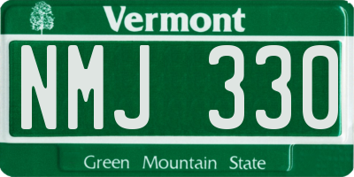 VT license plate NMJ330
