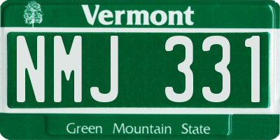 VT license plate NMJ331