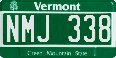 VT license plate NMJ338