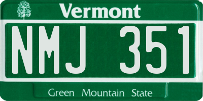 VT license plate NMJ351