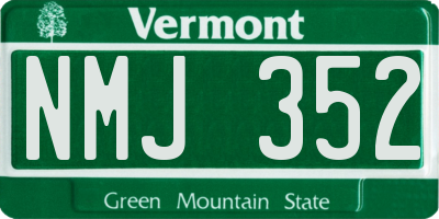 VT license plate NMJ352