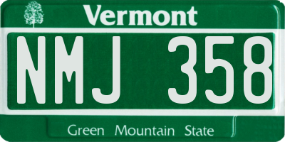 VT license plate NMJ358