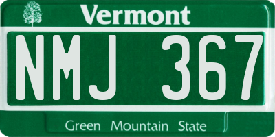 VT license plate NMJ367