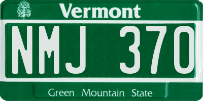 VT license plate NMJ370