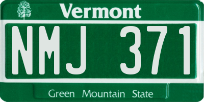 VT license plate NMJ371