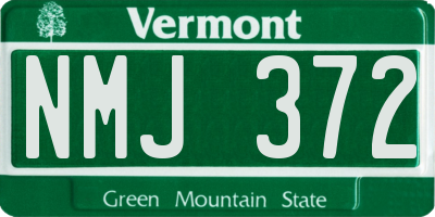 VT license plate NMJ372