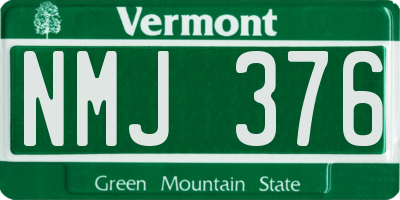 VT license plate NMJ376