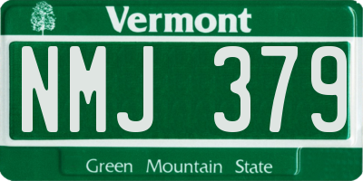 VT license plate NMJ379