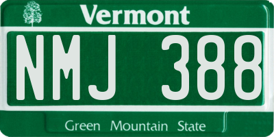 VT license plate NMJ388