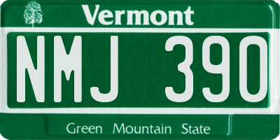VT license plate NMJ390