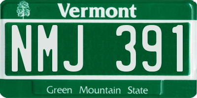 VT license plate NMJ391
