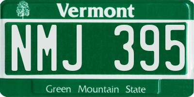 VT license plate NMJ395