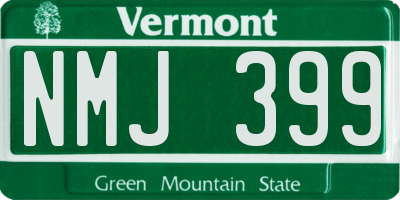 VT license plate NMJ399