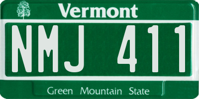 VT license plate NMJ411