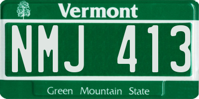 VT license plate NMJ413